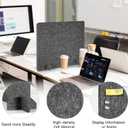 Acoustic Desk Dividers, 24" x 20" (Dark Gray)