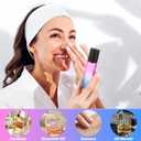 Acrux7 50 PCS 10ml Roller Bottles for Essential Oils, Gradient Color Glass Roll on Perfume Bottle Refillable Empty Perfume Roller Bottles with Stainless Steel Ball for Travel, Essential Oils
