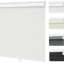 Changshade Blackout Roller Shades Cordless for Windows,100% Room Darkening Window Blinds for Bedroom,Thermal Insulated UV Protection,Easy Install Pull Down Shades for Home,48" w x 72" h,White