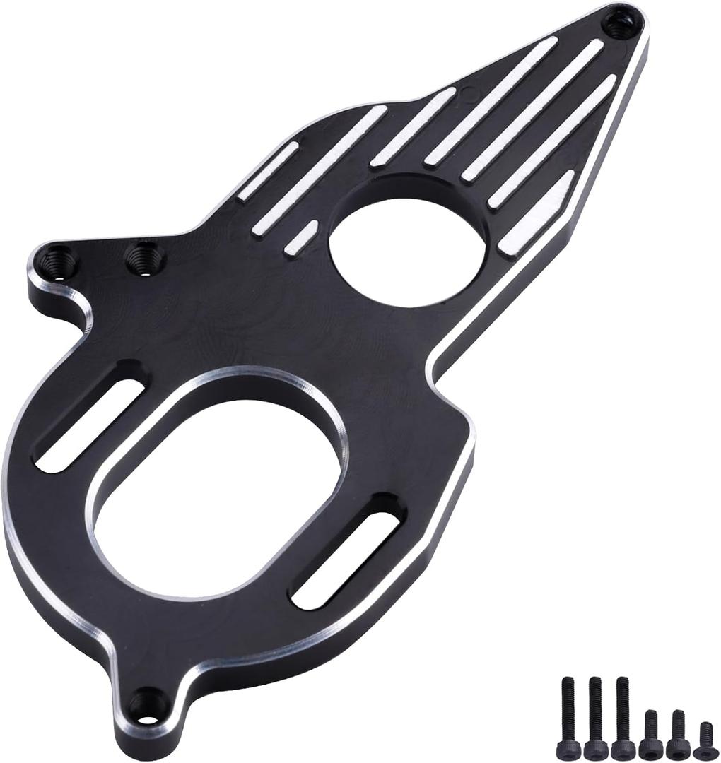 Aluminum Motor Mount for Arrma Granite Mega Typhon / Big Rock / Senton 3S Outcast / Kraton 4S Models RC Car Monster Truck Buggy Replacement (Black)