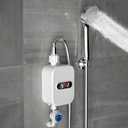 Instant Water Heater LCD Digital Display Thermostatic Shower Water Heating Device Stainless Steel Tankless Rapid Heating Machine