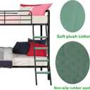2 x 5pcs Bunk Bed Ladder Pads with The 3 Pcs Cotton Tape Fasten,Spiral Covering Type Fixed Anti-Slip,Suitable for Anti-Slip of Iron Pipes (2x39.37 Inch) (Pale Green)
