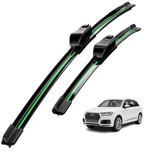 DIOCNAD Compatible With Audi Q7 2016-2024 Wiper Blades Front Windshield Wipers Water Repellent Available in All-Seasons OEM Quality 2PCS 26"+26" Pinch Tab