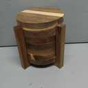 Margarita Salt Rimmer Set, 5-Tier Acacia Salt Rimming for Cocktails, Bartender Accessories & Home Bar Gifts, Complete Margarita Kit for Christmas Valentine's Day Party