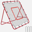 Baseball Rebound Net,Multi-Sports Pitching Rebound Net, 5 Adjustable Angles for Volleyball and Football Training, Red