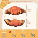 Dog Toy for Aggressive Chewers, Squeaky Croissant Chew Toys, Milk Flavor, Indestructible Nylon & Natural Rubber, Suitable for Small Medium Large Dog Breeds