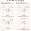 HOSOM 2 Pack Dummy Door Knob Matte Black Dummy Door Knob Single Side Closet Door Knob Set Keyless, Exterior/Interior Door Handle, Individual Non-Turning