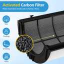 2 Pack Combi 360Glass Filter For Dyson HP1 HP2 TP09 TP07 TP06 TP04 TP10 TP7A HP04 HP06 HP07 HP09 HP10 HP4A HP7A PH01 PH02 PH03 PH04 PH3A DP04 PC1 PC2 Air Purifier, Activated Carbon Filter #965432-01