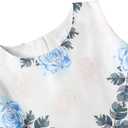 Bonny Billy Girls Classy Vintage Floral Swing Kids Party Dresses (White)