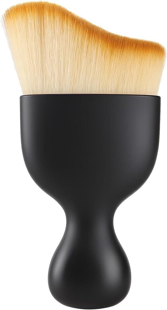 4 x Car Detailing Brush, Soft Bristle Cleaning Brush, Scratch-Free Auto Duster Tool for Dashboard, Air Vents, Leather & Interior Cleaning (Black&Brown)
