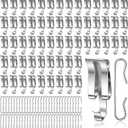 120pcs Heat Cable Roof Clips De Icing Cable Clips and Spacers Kit Roof Clips and Spacers Set Cable Wire Clips Gutter Clips Outdoor