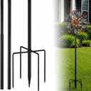 Heavy Duty Wind Spinner Replacement Pole, 48"/72" Adjustable, 5-Prong Base
0.87" Rust-Resistant Metal 3-Piece Construction Fits 0.76-Inch Or Larger Garden Windmill Connections, Tool-Free,Matte Black