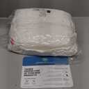 Serta Goose Feather Down Fiber Cotton Comforter Queen Size - 100% Cotton Duvet Insert - Hotel Luxury Hypoallergenic Bedding Comforter All Season Medium Warmth 90 x 90 Inch White