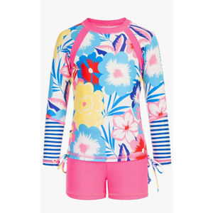 GRACE KARIN Girls Swimsuit Long Sleeve Rashguard Set 2-Piece Bathing Suit 10Y