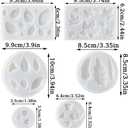 6Pcs Leaf Silicone Mold Cake Decoration Fondant Molds for Cupcake Topper Dessert Chocolate Silicone Maple Leaf Mold Clay Molds for Crafts Soap Resin Fern Leaves Mould for DIY Earrings Necklace