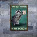 Your Butt Napkins My Lord 8x12 Inch Metal Tin Sign Vintage Home Office Poster Bar Pub Cafe Decorative Plaque Home Decor Poster Arts, White