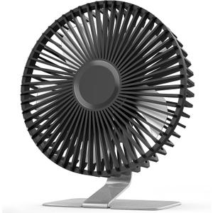 SLENPET 6 inch USB Small Desk Fan, 4 Speeds, Ultra-quiet, 90 Adjustment for Better Cooling, Portable Mini Powerful Desktop Table Fan, Mini Personal Fan for Home Office, Metal Base, Silver