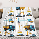 Toddler Blankets for Boys Construction Truck Blanket, Excavator Tractor Kids Throw Blanket for Nap Time Daycare Travel, Preschool Graduation Gifts for Boys Truck Lover Birthday Gifts 60"x50"