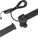 Twist Throttle, Throttle Grip with LED Display, 1 Pair Electric Bike Throttle Grip Rubber Twist Throttle Grips with LED Battery Display for Electric Bicycle Scooter