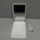 FUNTOUCH Rechargeable Travel Makeup Mirror with 72 Led Lights, Portable Lighted Beauty Mirror, 3 Color Lighting, Dimmable Touch Screen, Tabletop LED Folding Cosmetic Vanity Mirror