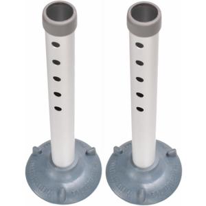 Foot Tube and Suction Cup Tips, for Toilet Safety Rail and Shower Chair Bench Bath Stool, Replacement Suction Cups Tips and Aluminum Tubes, 5 Height Adjustable Leg Tube Accessories