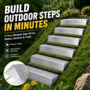 Outdoor Stair Kit, 6 Zinc-Coated Garden Steps with 12 Stakes