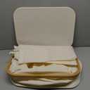 Beige Toilet Paper Basket Organizer for Bathroom, 12 Rolls Toilet Paper Standing Holder with Lid, Large Capacity Container for Tissue Papers, Socks, Toys and Towels