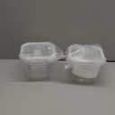 Soup Containers with Lids Glass 32 oz, 2 Cup Borosilicate Glass Food Storage Containers, Microwave & Freezer Safe Jars, Small Square Meal Prep Bowl for Salad, Fruit, Lunch, Ice Cream, Travel, 2 Pack (Transparent)