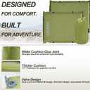 MYDAYS Inflatable Seat Cushion, Portable Stadium Seat Pad, Lightweight Chair Pad for Outdoor, Airplane, Travel, Stadium, Camping & Car (2 Piece without Back Rest)