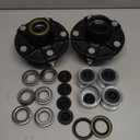 iBroPrat 2 Sets Trailer Hub Kit  Bolt 4.5, Trailer Axle Kit for 2000 lb 5 Lug Trailer Hub Fits 1" and 1-1/16" Spindle with Extra Dust Cap and Rubber Plug