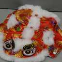 New Year Dog Lion Dance Coat, Spring Festival Pet Costume, Winter Cat Warm Clothes for Small Medium Dogs, Teddy, Schnauzers and Small Bichon Frises (Small)
