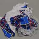 Sexy Lingerie for Women Halloween School Girl Student Cosplay Costumes Outfit Top and Mini Skirt (Medium, Blue)