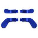 eXtremeRate 4 pcs Metallic Blue Stainless Steel Paddles, Replacement Interchangeable Hair Trigger Locks for Xbox One Elite, Xbox Elite Series 2 & Elite 2 Core Controller
