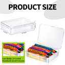 25 Pcs Plastic Crayon Box, Mini Plastic Storage Containers with Lid 4.5x3.4 Inches Clear Rectangle Box Small Storage Boxes for Crafts Jewelry Beads, Office Supplies (Clear)