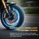 S SYUU High-Performance Reliable Motorcycle Front Rear Brake Pads Set Compatible with ATV Kawasaki KVF 300 1999-2002 KVF 360 2003-2013 KVF 400 1999-2002 - Low Noise, Easy Installation FA054F FA054F