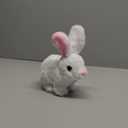 Hopping Walking Bunby Realistic Bunny Toy Rabbit Toy with Sounds, Wiggling Ears, Twitching Mouth and Nose, Educational Interactive Bunny Bunbi Toy for Baby (White)