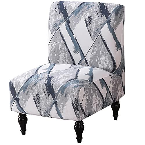 Armless Accent Slipcover Chair Cover,Stretch Spandex Removable Non-Slip Cover for Accent Chair Without Arms for Living Dining Room, 5"D x 5"W x 5"H