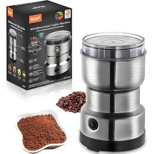 Electric Coffee Grinder,Multifunctional Coffee Bean Grinder,Food Grade 18/10 Stainless Steel Blades,Lightweight Design,Suitable for Beans,Spices and Herbs