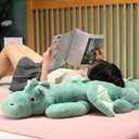 Weighted Dragon Stuffed Animal 10Lbs 43.3" Soft and Sturdy Weighted Stuffed Animals for Adults and Kids, Large Green Plush Animal