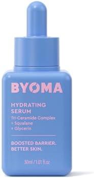BYOMA Hydrating Serum - Moisturizing Facial Serum with Squalane, Glycerin & Ceramides - Hydrating for Glowing, Dewy Skin - 1.01 fl. oz