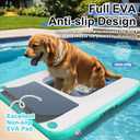 AWSUM Inflatable Dog Water Boat Ramp XL Dock Floating Ladder for Dogs Up to 260 lbs On Water Float Steps for Lakes Easy Access Dog Pool Ramp with Anti-Slip EVA