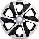 4-Pack Hubcaps Compatible with Toyota RAV4 2019 2020 2021 2022 2023 2024, 17 inch 17" Steel Wheel, Wheel Covers Skins, Snap On Tire Cover Replacement, Black and Silver (Silver and Black)