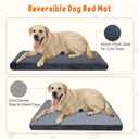 EMPSIGN Stylish Dog Bed Mat Dog Crate Pad Mattress Reversible (Cool & Warm), Water Proof Linings, Removable Machine Washable Cover, Firm Support Dogs, Grey,XL(41'*28'*3')