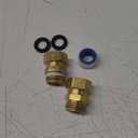 Garden Hose Swivel Connector,3/4 GHT Female to 3/4 Male Water Hose Adapter for 180 - 360 Swivel Faucet Brass Fittings - 2 Pack + PTFE Leak Proof Tape + Washer