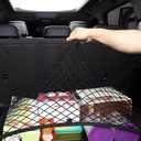 BAILALIBO Cargo Net Stretchable, Adjustable Elastic Trunk Mesh Nets with Metal Hook Universal for SUV, Trucks, Car Exterior Accessories for Secure Storage (32x24 inch)