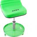 300-LB Capacity Pneumatic Mechanic Roller Seat, Adjustable Rolling Stool, with 2.5-inch Heavy Duty Casters and Tool Tray, Green