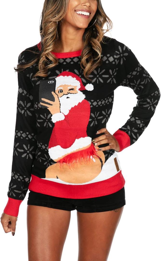 Tipsy Elves Women's Christmas Sweaters - Women's Ugly Christmas Sweaters - Embellished Winter Holiday Pullovers (M)