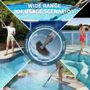 Handheld Spa Hot Tub Vacuum- Cordless Small Above Ground Pool Cleaner with 2 Brush Heads, 90 Mins Running Time, 12 Gallons/Min Powerful Suction, Ideal for Cleaning Debris and Sand Underwater, Black