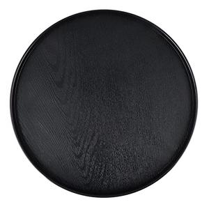 MDLUU Plastic Serving Tray, 13" Ottoman Tray, Round Butler Tray for Breakfast in Bed, Coffee Table Decor, Party