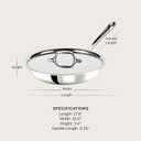 All-Clad D3 Stainless Steel 10 inch Frying Pan Covered- Made in the USA- The Original Bonded Professional Cookware- Oven Safe & Induction Compatible